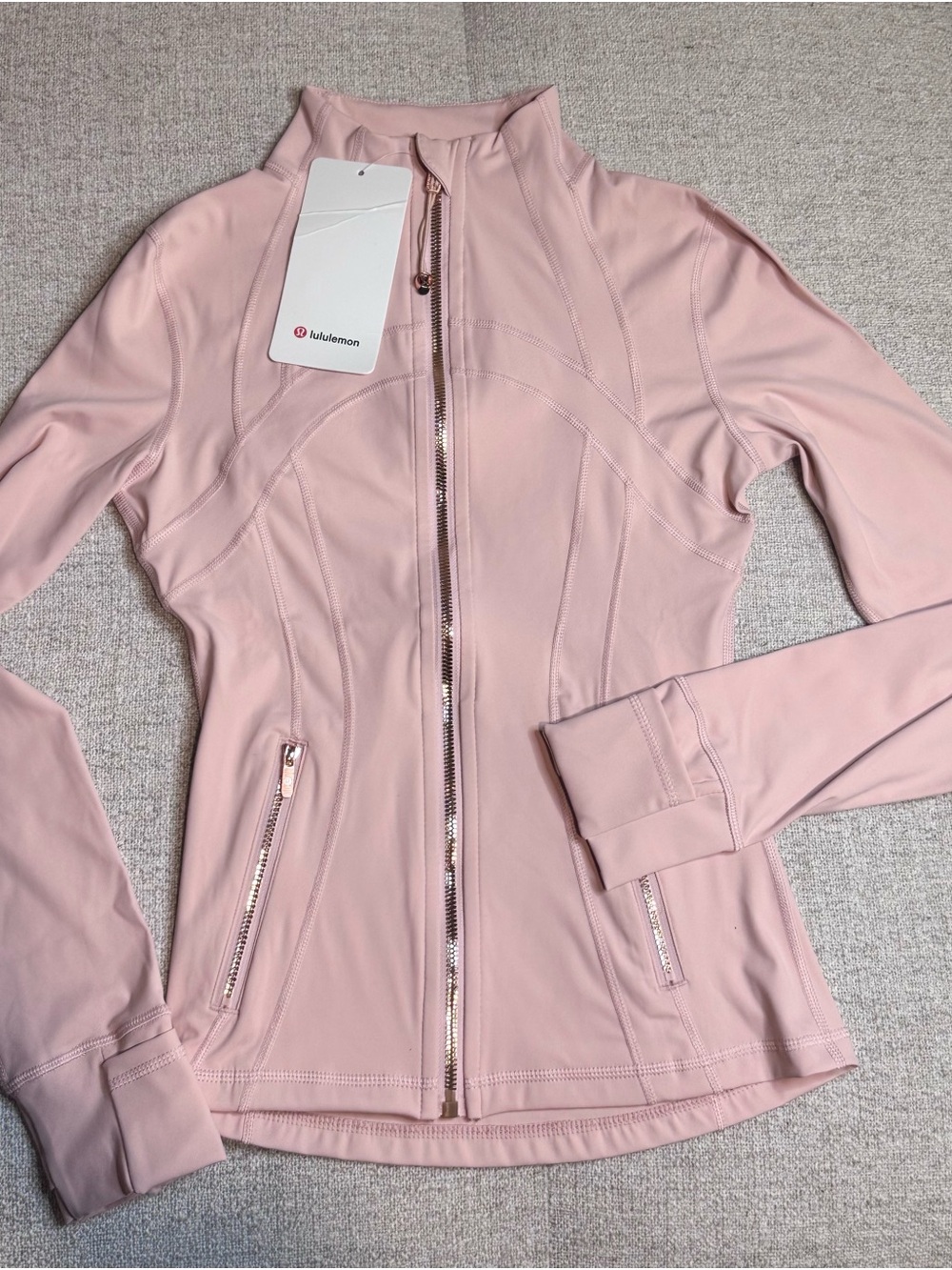 lululemon athletica Blush Pink Full-Zip Bomber-Style Jacket